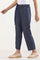 Blue Solid Straight Fit Lyocell Pants With Six Pockets