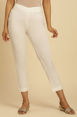 White Fitted Pants