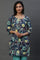 Orange Floral Printed Short Kurti