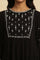 Black Top With Ivory Embroidered Yoke