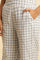 Blue And White Checker Straight Pants