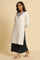 Blue Cotton Flax Flared Pants