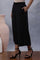 Black Cotton Flax Flared Pants