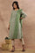 Sage Green Cotton Embroidered Dupatta