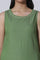 Sage Green Minimal Embroidered Kurta, Pants And Dupatta Set