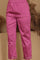 Purple Chanderi Lurex Stripe Embroidered Kurta, Pants Ad Dupatta Set