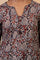 Folksong Black Iron Floral Mirror Work A-Line Cotton Kurta