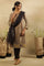 Brown All Over Booti Printed  Kurta In Lustrous Satin