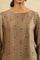 Brown All Over Booti Printed  Kurta In Lustrous Satin