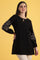 Black Solid Straight Tunic