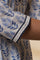 White Floral Printed Pure Cotton Flared Kurta, Tights and Dupatta Set