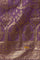 Purple Floral Printed Embroidered Kurta, Palazzo and Dupatta Set
