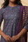 Purple Floral Printed Embroidered Kurta, Palazzo and Dupatta Set