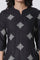 Black Cotton Flax Embroidered Kurta And Pants Set