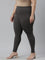 Silver Grey Cotton Stretch Ankle Length Leggings
