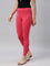 Coral Cotton Stretch Ankle Length Leggings