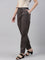 Women Solid Silver Grey Comfort Fit Cotton Pants