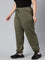 Women Solid Olive Green Mid Rise Casual Joggers