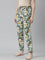 Green Cotton Knit Printed Lounge Pants