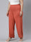 Rust Viscose Knit Palazzo