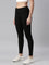 Black Drop Needle Fabric Rib Leggings