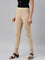 Beige Cotton Stretch Churidar