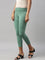 Leaf Green Cotton Stretch Cropped Leggings