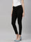 Women Solid Black Mid Rise Cropped Jeggings