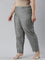 Women Ikat Grey Mid Rise Printed Pencil Pant