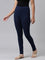 Girls Solid Navy Ankle Length Leggings