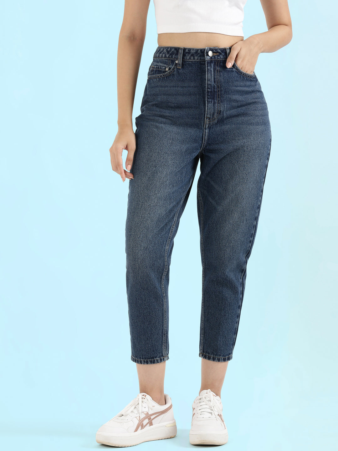 Blue Denim Mom Jeans