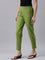 Women Solid Pista Green Cotton Pencil Pant