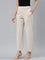 Women Solid Light Beige Ponte Wide Leg Pants