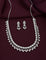 Designer Rhodium Polish Zirconia Necklace Set