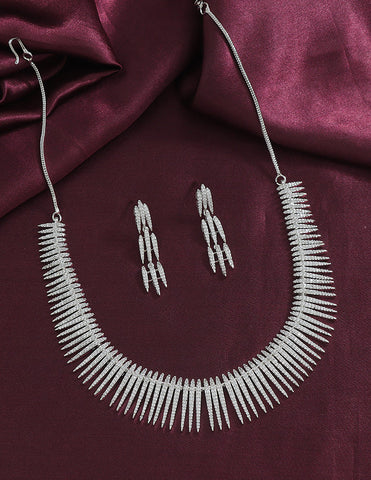 Designer Zirconia Crystal Elegance Necklace Set