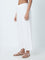 Utsa White Schiffli Design Palazzos