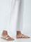 Utsa White Schiffli Design Palazzos