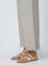 Utsa Taupe Crochet Detailed Palazzos