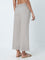 Utsa Taupe Crochet Detailed Palazzos