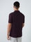 WES Casuals Plum Slim-Fit Polo T-Shirt