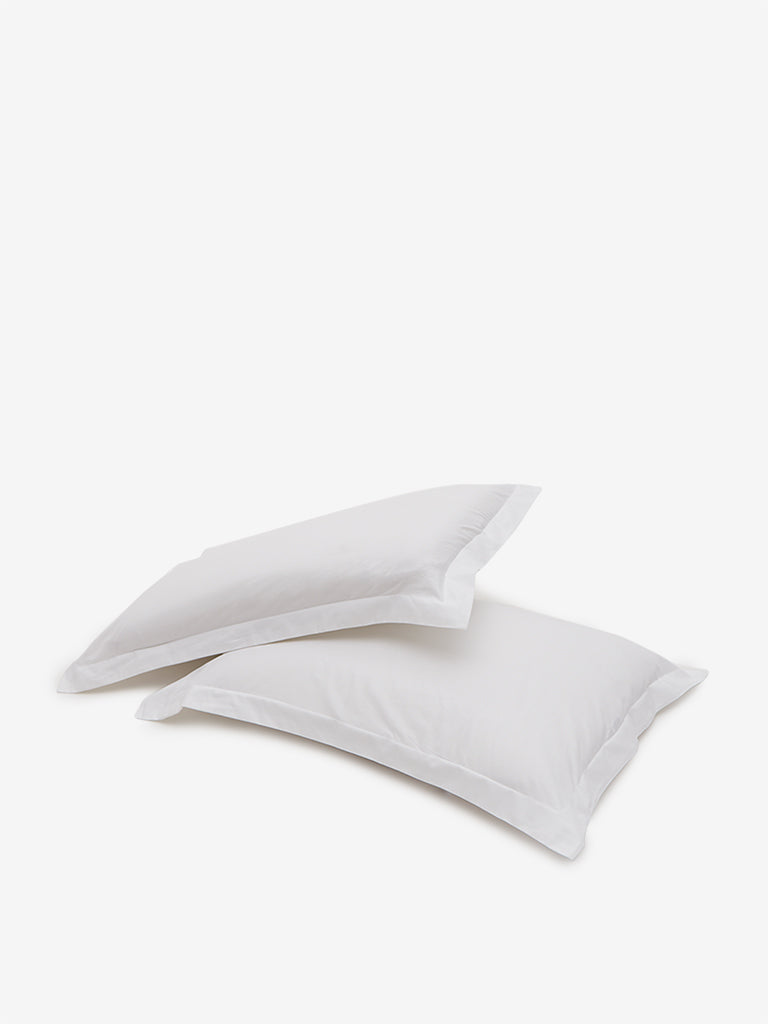 Westside Home White Solid Pillowcover Set of Two