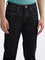 WES Casuals Solid Black Relaxed Fit Denim Jeans