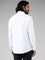 WES Formals Solid White Slim Fit Shirt