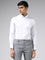 WES Formals Solid White Slim Fit Shirt