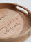 Westside Home Brown Text Design Round Tray