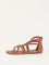 LUNA BLU Brown Embellished Gladiator Sandals