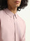 Nuon Plain Dusty Pink Relaxed Fit Shirt