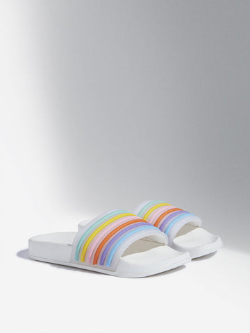 Yellow Multicolour Rainbow Design Slides