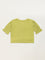 Utsa Kids Green Button-Up Floral Cotton Blend Top (8 -14yrs)