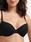 Wunderlove Black Ribbed Wired Bra